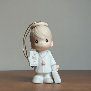 Precious Moments 1986 "It's A Perfect Boy" Angel Doctor New Parents Ornament